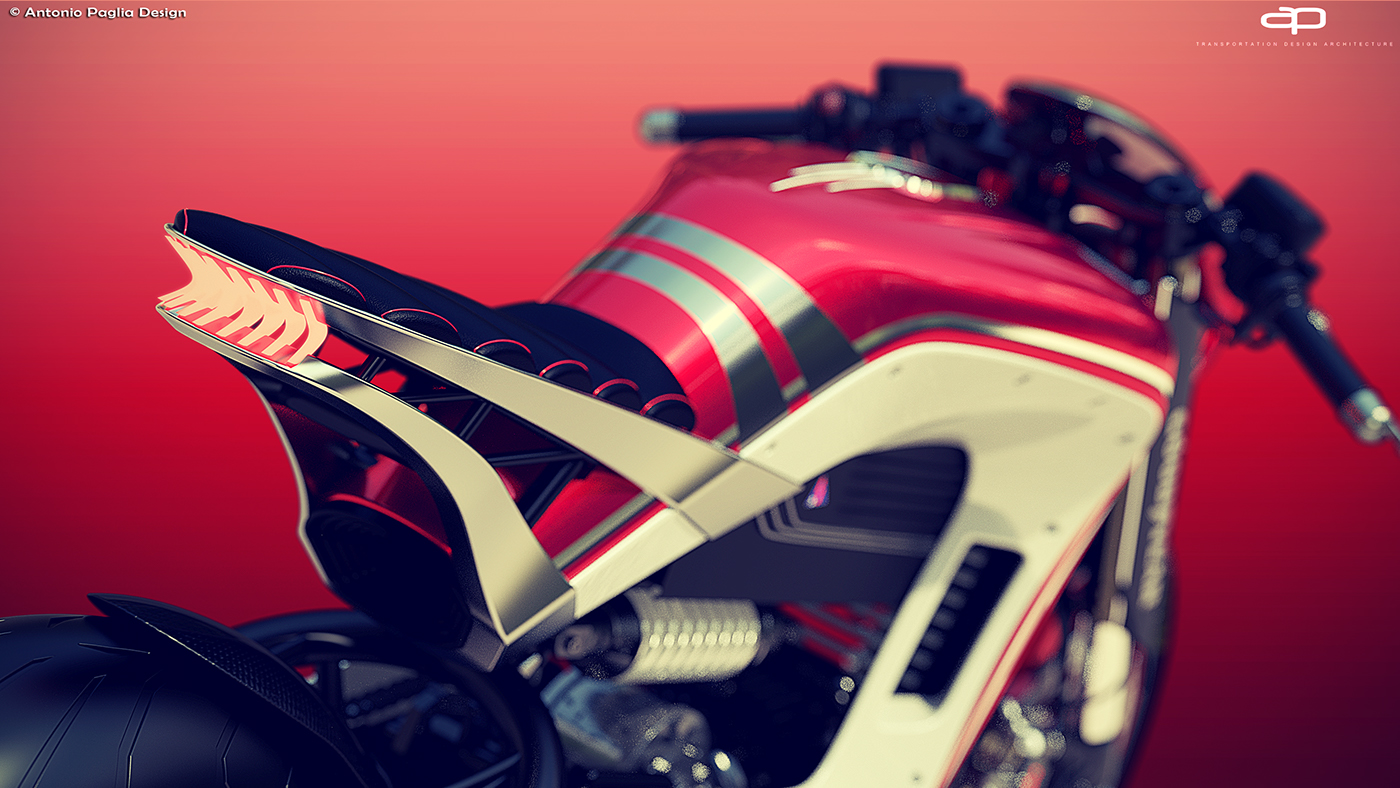 Retro style，Future design，motorcycle，locomotive，conceptual design，